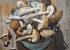 Андрей Художитков. Ведро с грибами. Светлый микс. Бумага, масло, 40*50.2023